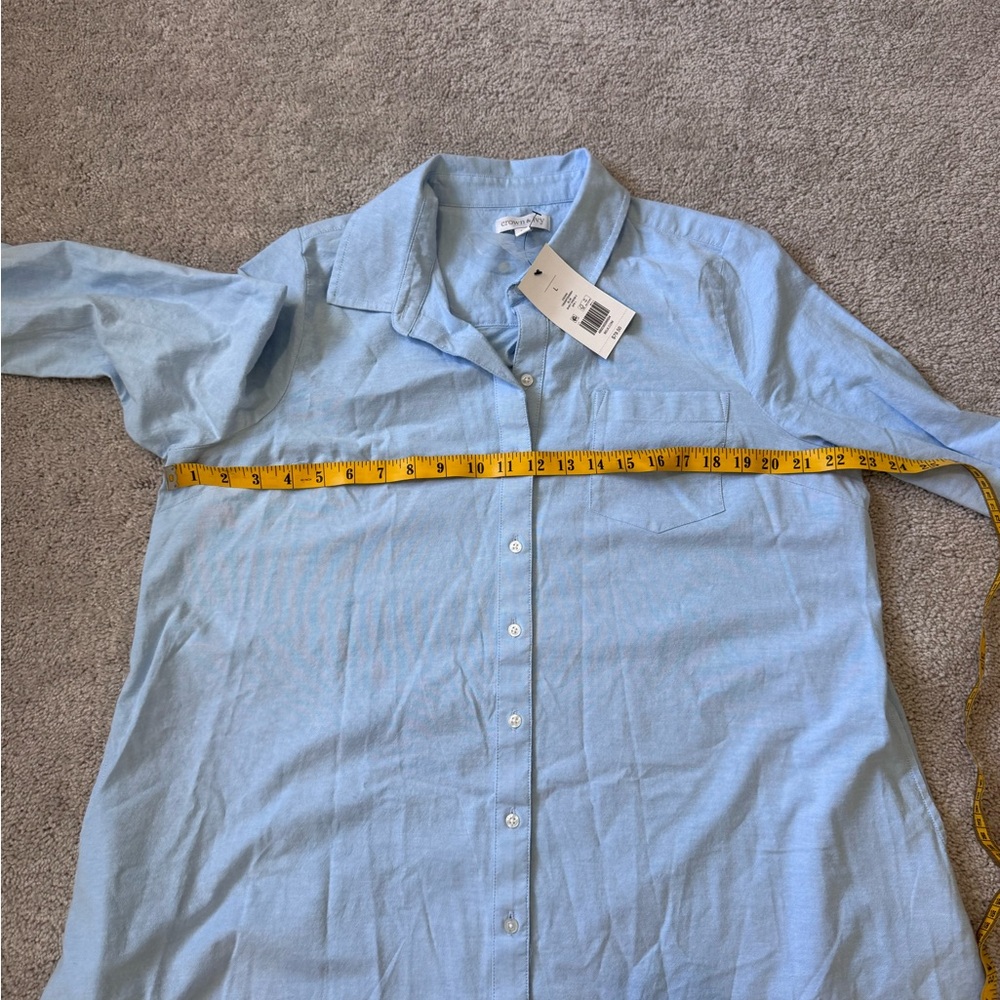 Crown & Ivy Sky Blue Shirt Dress - Picture 6 of 6